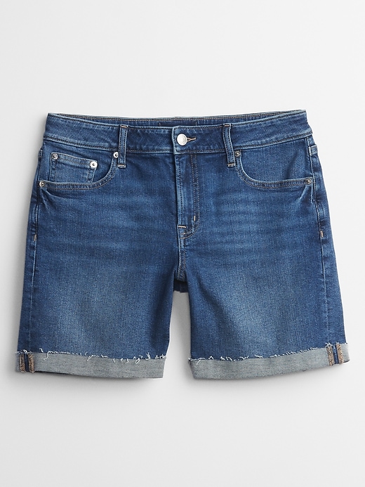 Image number 3 showing, 5" Mid Rise Denim Shorts