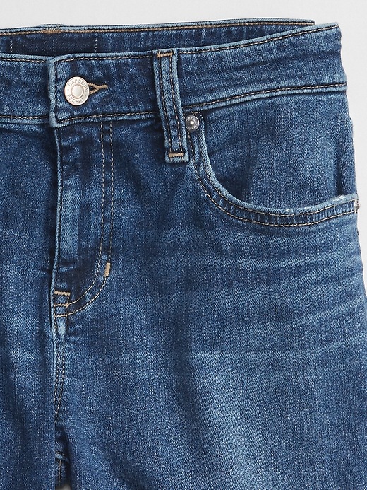 Image number 4 showing, 9" Mid Rise Denim Bermuda Shorts with Washwell