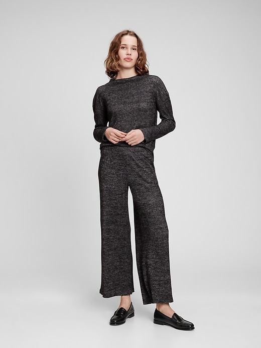 Image number 6 showing, Softspun Ribbed Wide-Leg Pants