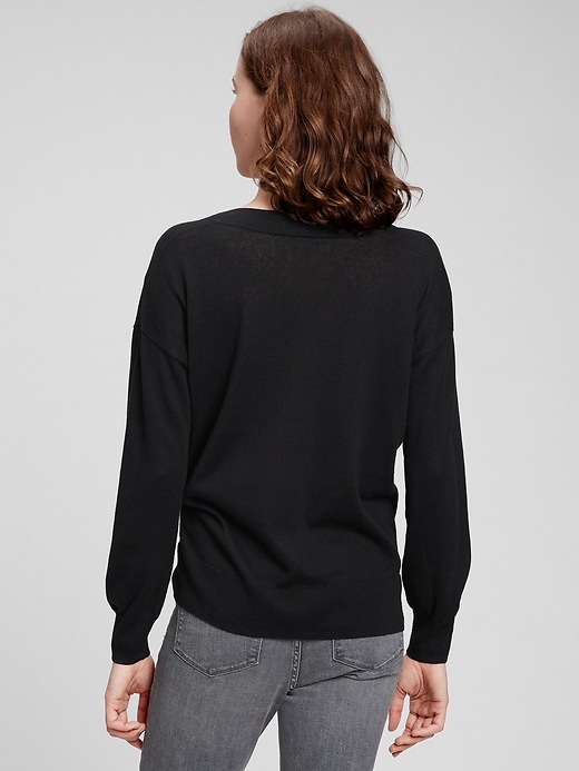 Image number 6 showing, Linen V-Neck Sweater
