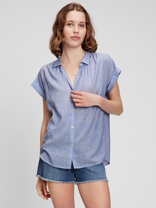 Image number 1 showing, Cotton-Rayon Shirt
