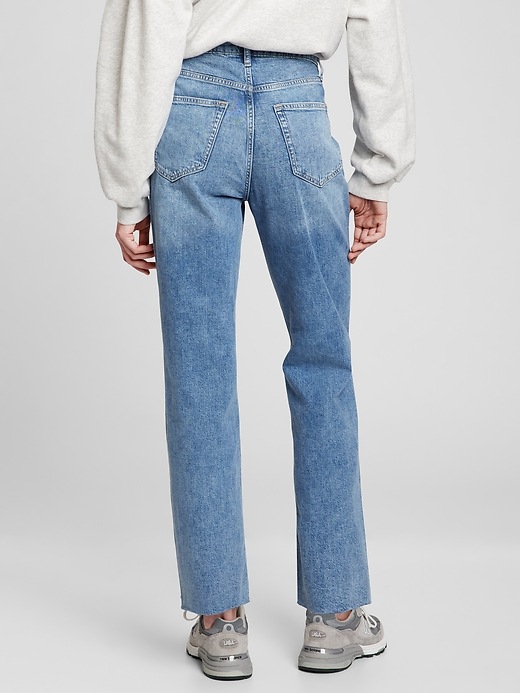 Image number 2 showing, High Rise Distressed '90s Loose Jeans with Washwell