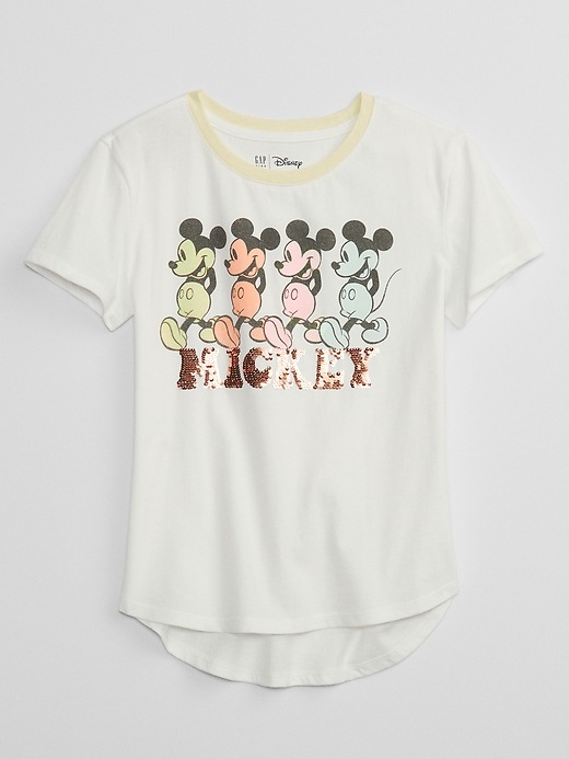 View large product image 1 of 1. GapKids &#124 Disney Mickey Mouse Flippy Sequin Graphic T-Shirt