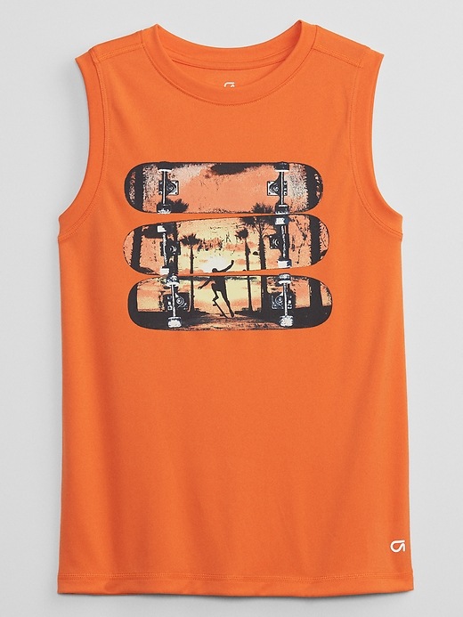 View large product image 1 of 1. GapFit Kids Graphic Tank Top