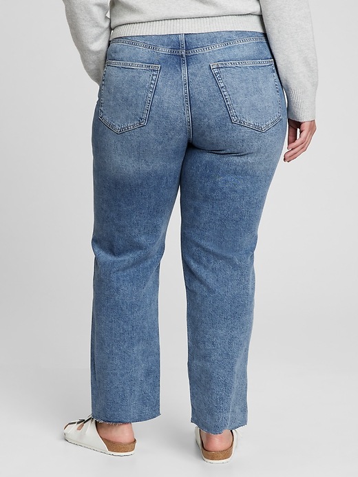 Image number 4 showing, High Rise Distressed '90s Loose Jeans with Washwell