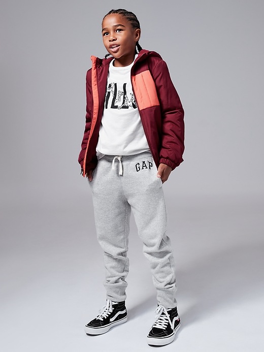 Image number 2 showing, Kids Recycled Colorblock Fleece-Lined Jacket