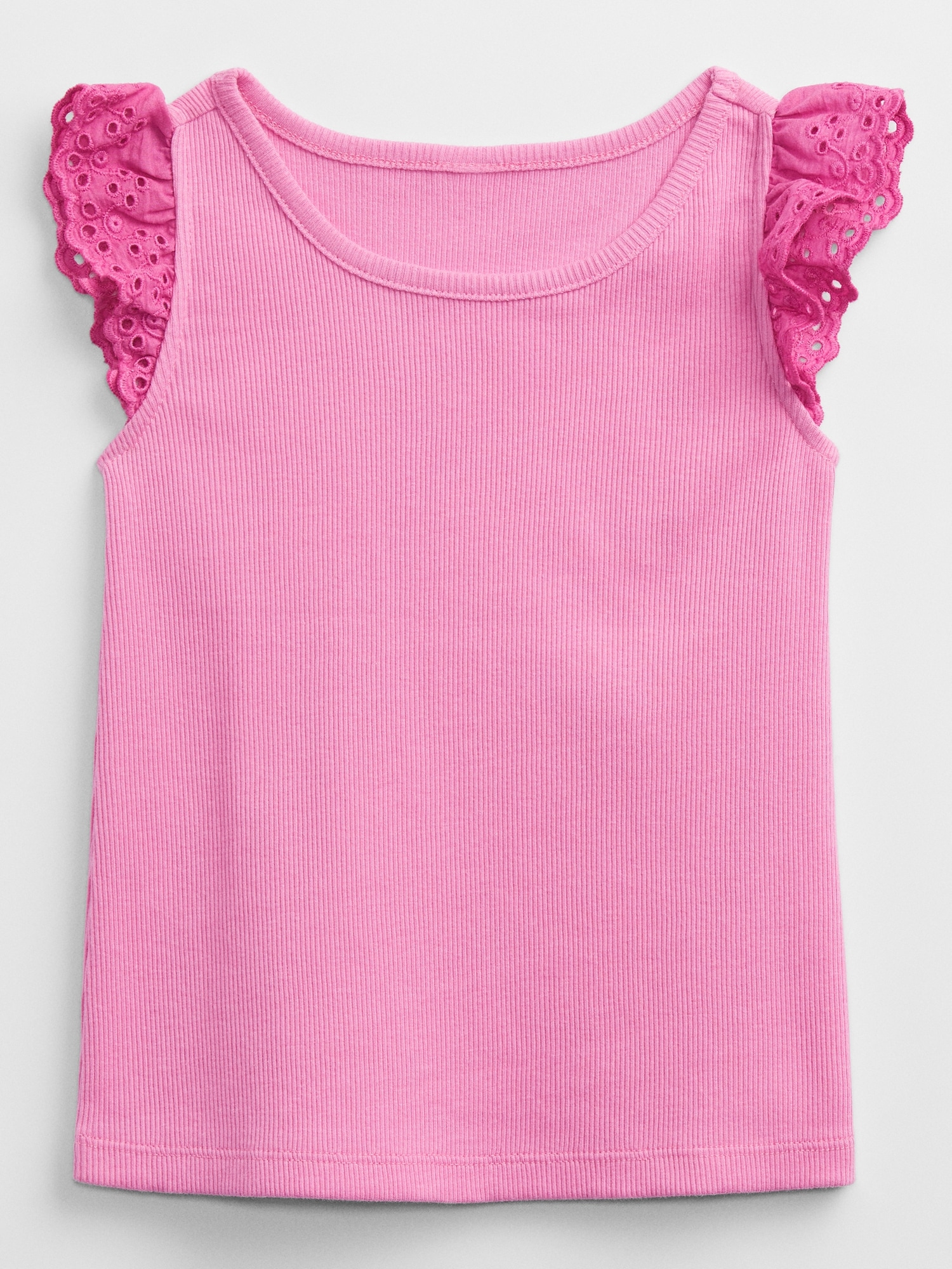 Toddler Eyelet Flutter Top