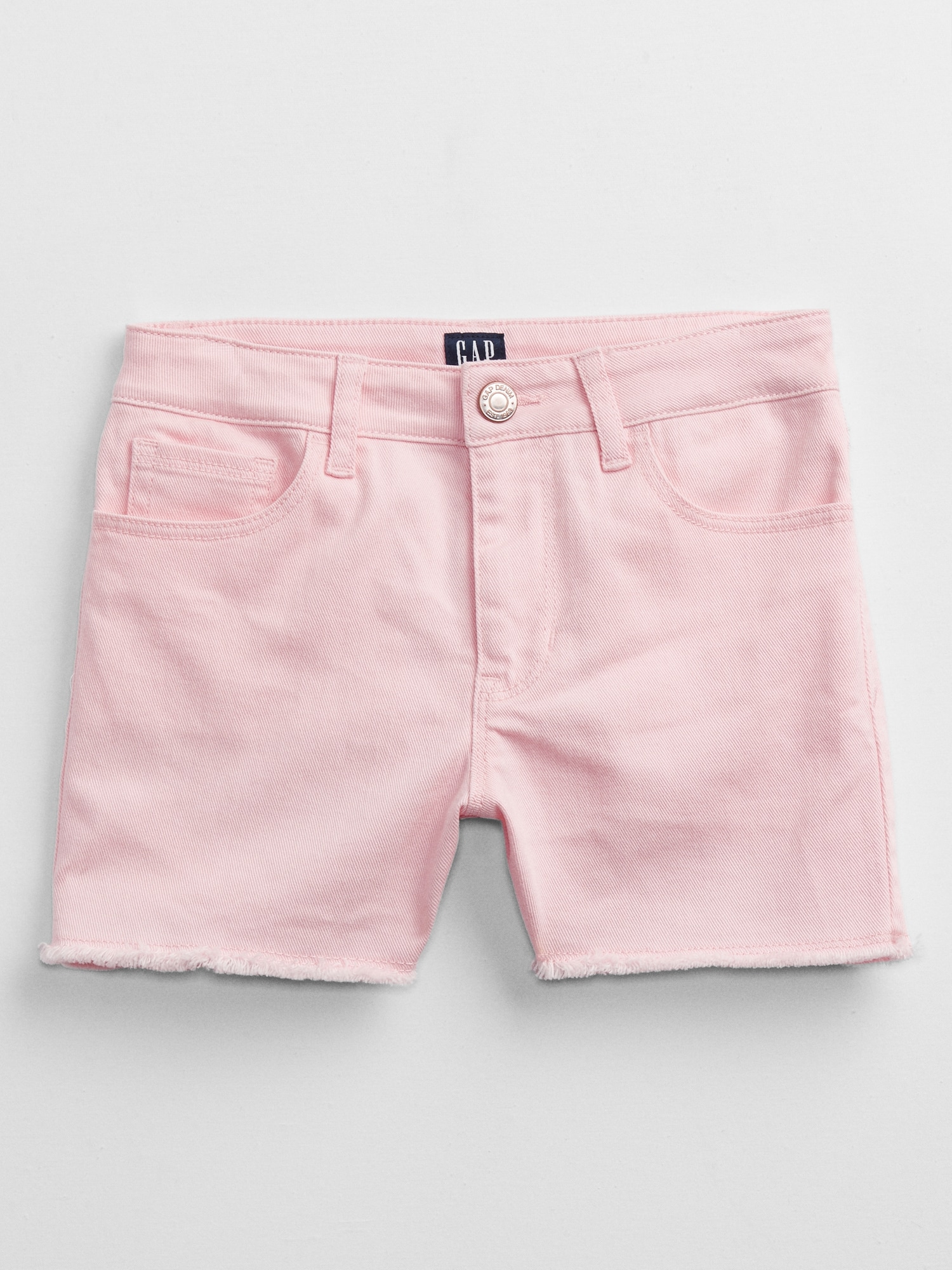 Kids High Rise Denim Shorts with 