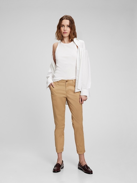 Image number 1 showing, Stretch Twill Girlfriend Khakis with Washwell