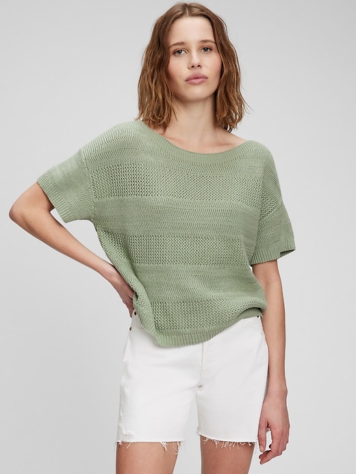 Image number 1 showing, Open-Stitch Top