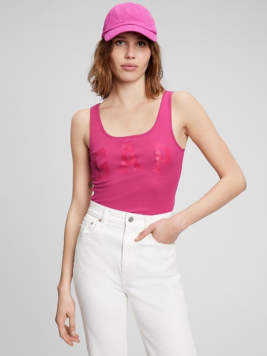Print Ribbed Gap Logo Tank Top Gap Factory