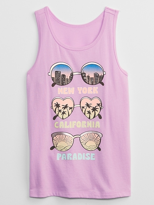Purple knit tank top for girl Paradiso beach