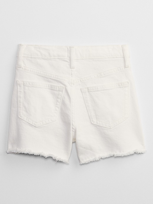 Kids High Rise Mom Jean Shorts with Washwell