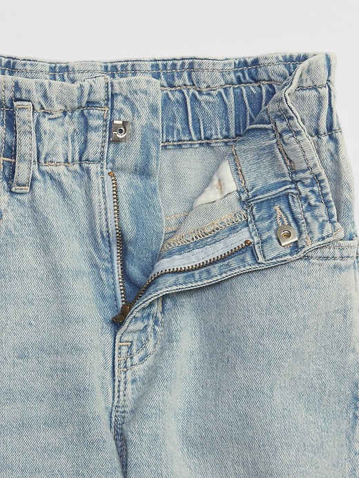 Image number 3 showing, Kids High Rise Paperbag Mom Jeans
