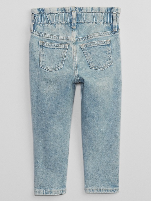 Toddler Paperbag Mom Jeans with Washwell
