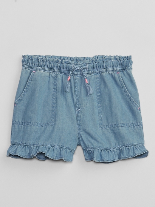 Toddler Chambray Pull-On Shorts with Washwell
