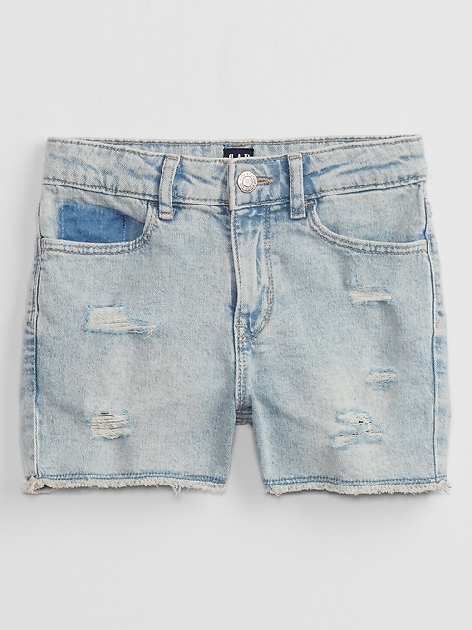 View large product image 1 of 5. Kids High Rise Denim Shorts with Washwell