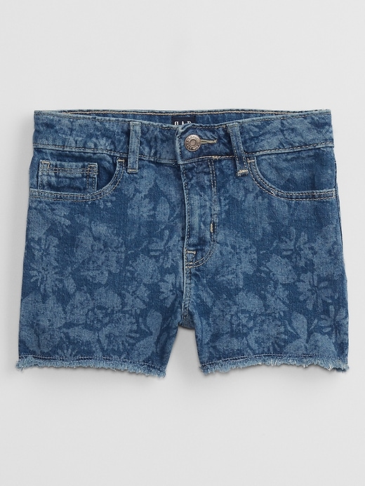 Image number 1 showing, Kids High Rise Print Denim Shorts