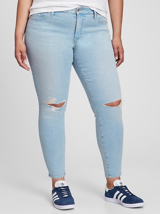 Image number 3 showing, Mid Rise Destructed Universal Legging Jeans with Washwell