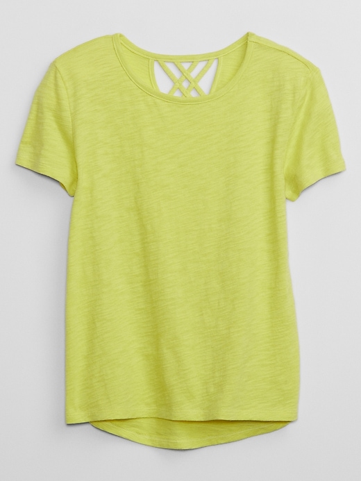 View large product image 1 of 1. Kids ForeverSoft Criss-Cross T-Shirt
