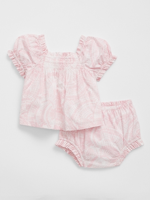Baby Smocked Print Outfit Set