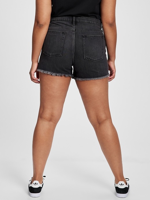 Image number 2 showing, 3.5" High Rise Cheeky Denim Shorts with Washwell