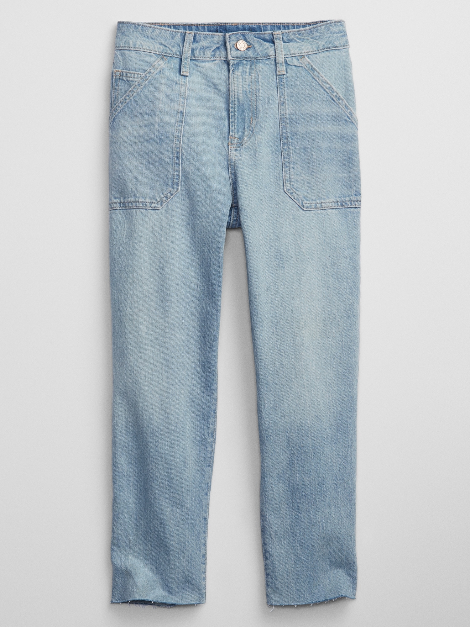 Mid Rise Utility Universal Slim Boyfriend Jeans with Washwell | Gap Factory