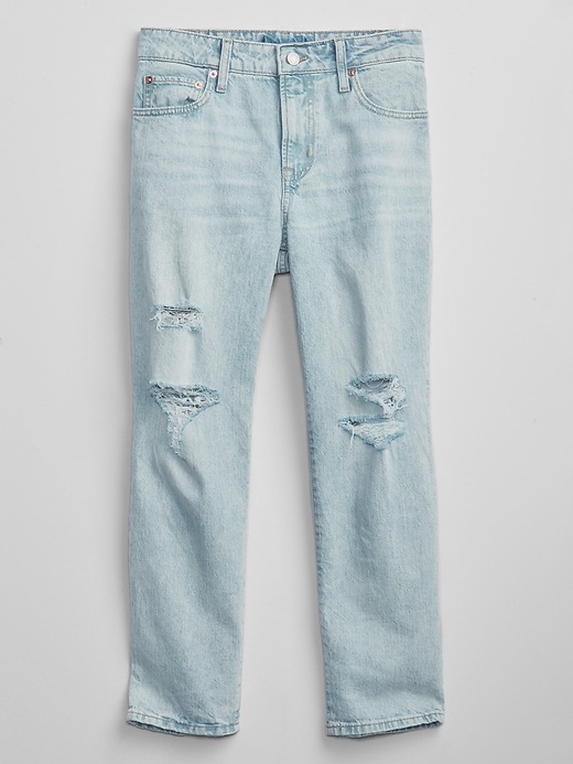 Image number 3 showing, Mid Rise Destructed Universal Slim Boyfriend Jeans with Washwell