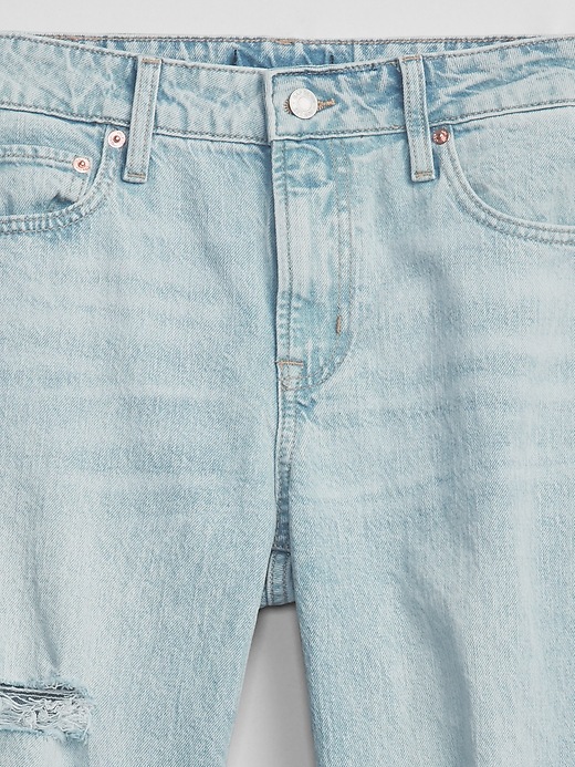Image number 4 showing, Mid Rise Destructed Universal Slim Boyfriend Jeans with Washwell