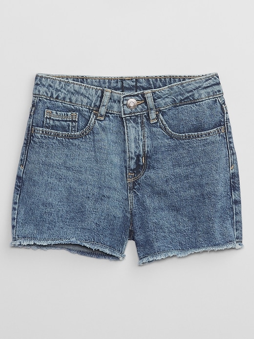View large product image 1 of 5. Kids High Rise Denim Shorts with Washwell