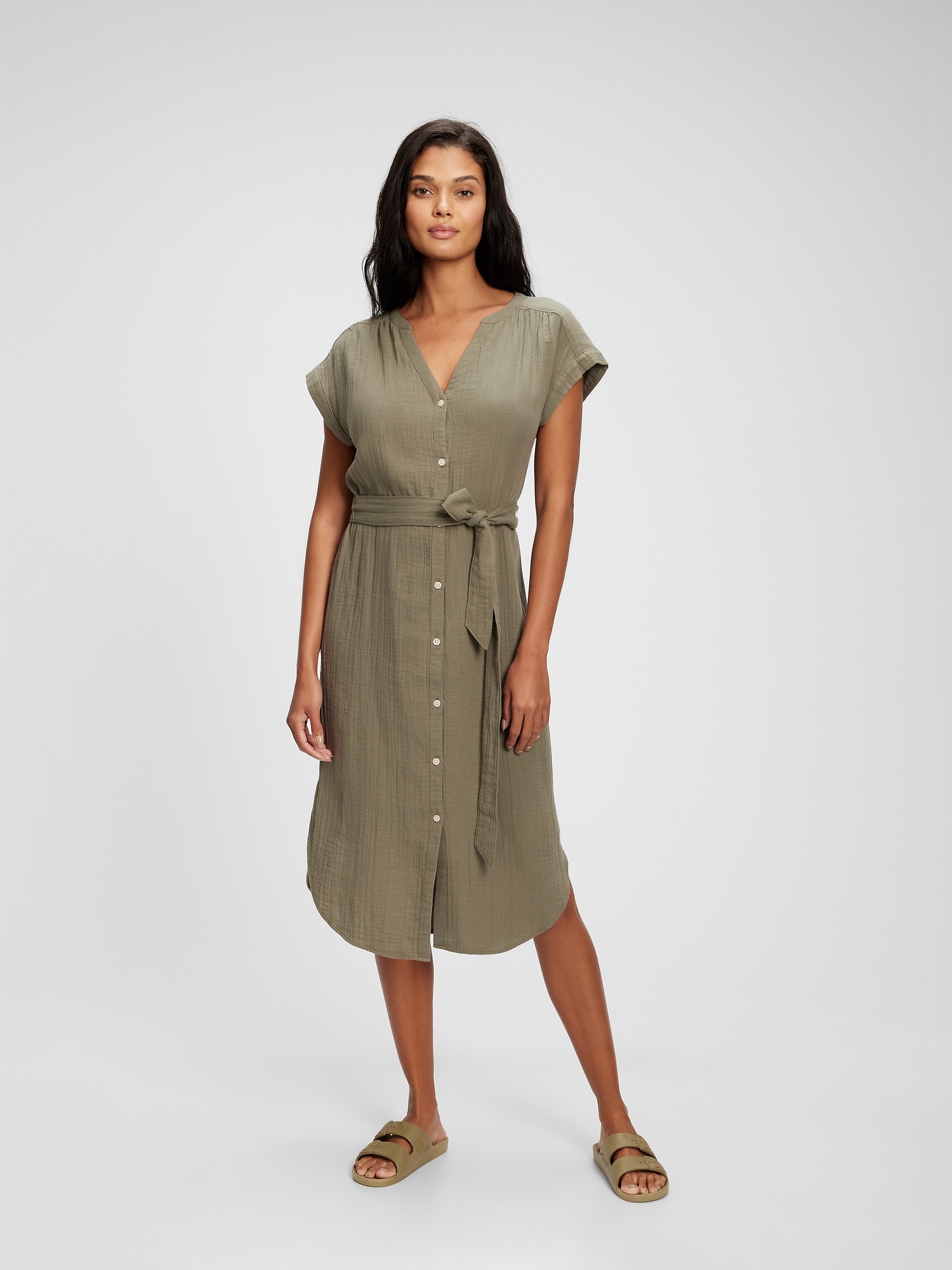 Gauze Midi Dress | Gap Factory