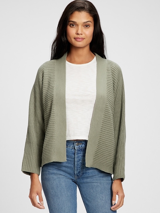 Image number 5 showing, Textured Open-Front Cardigan