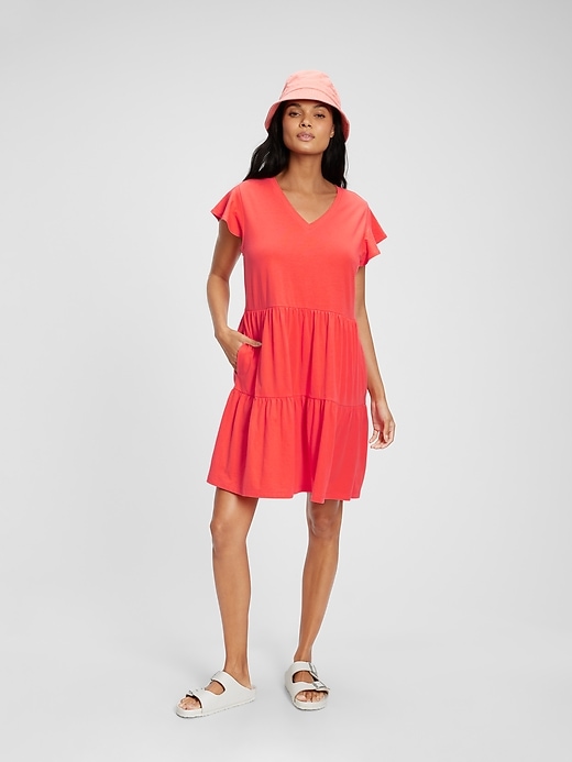 View large product image 1 of 1. V-Neck Tiered Dress