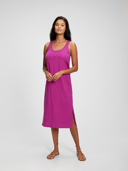 View large product image 1 of 1. Scoopneck Sleeveless Midi Dress