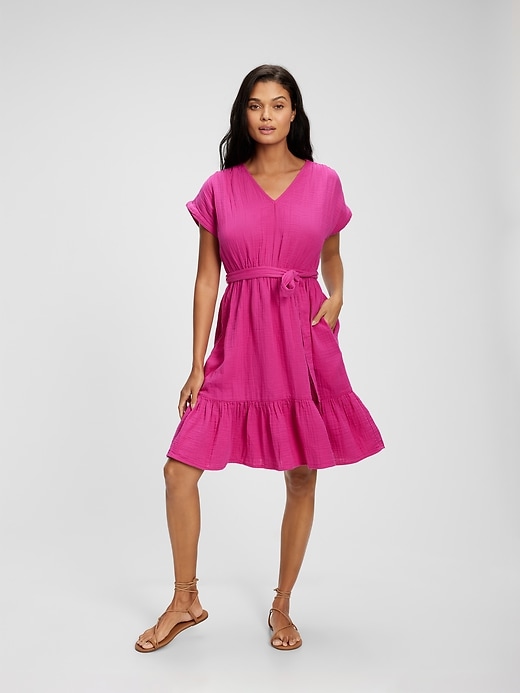 View large product image 1 of 1. Tiered V-Neck Dress