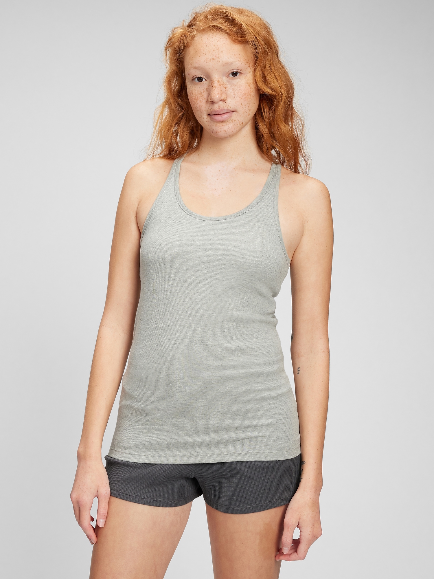 Buy 2 for $60 | Milla High Neck Rib Shelf Bra Tank