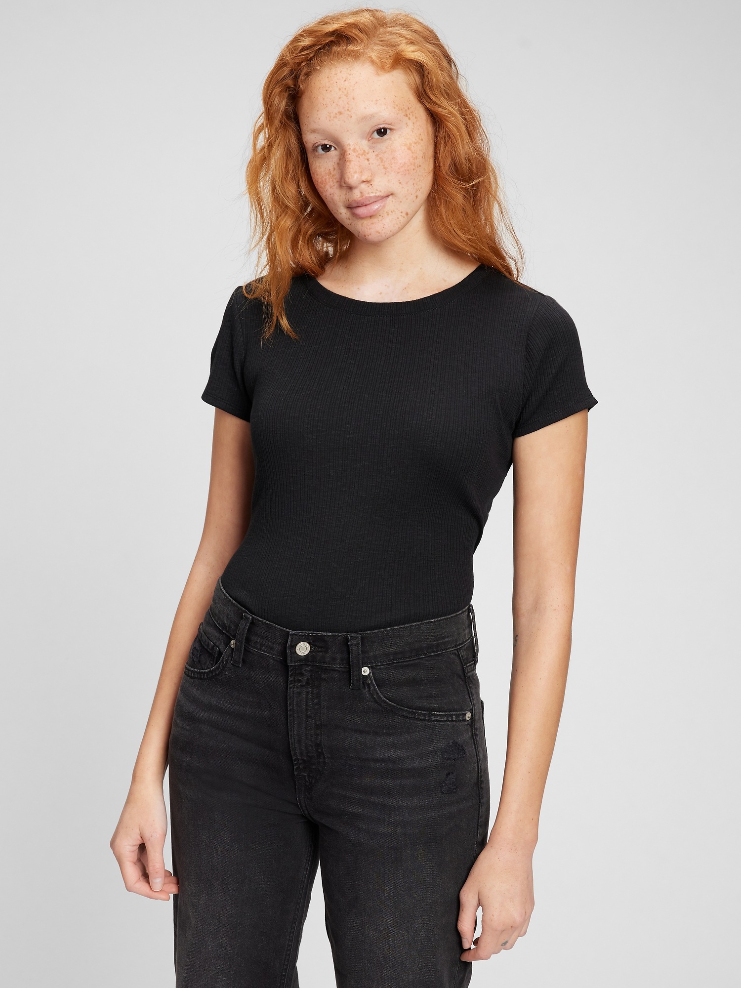 gap ribbed t shirt