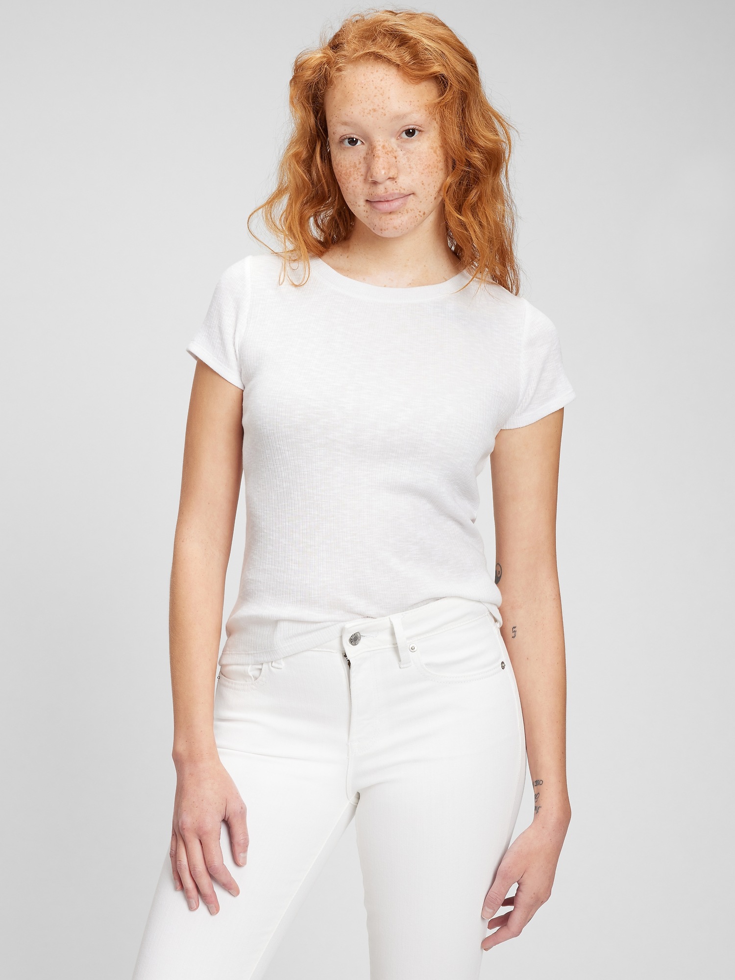gap ribbed t shirt