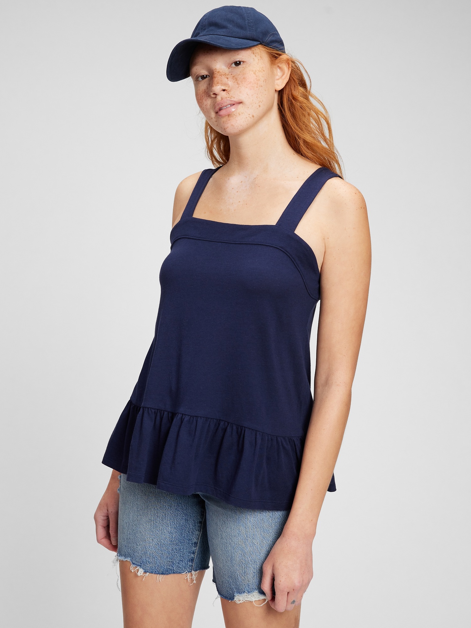 【新品】The barnnet Crepe Peplum Sleeveless The Barnnet(ザ・バーネット) Crepe Peplum Sleeveless Top_Mint