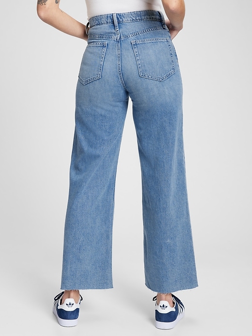 Image number 2 showing, High Rise Wide-Leg Jeans with Washwell