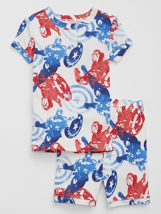 View large product image 1 of 1. babyGap &#124 Marvel Captain America 100% Organic Cotton PJ Set