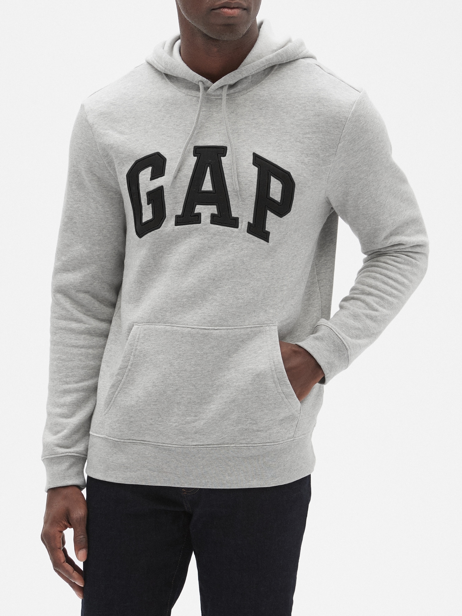 Gap Factory Relaxed Gap Logo Hoodie In Gray