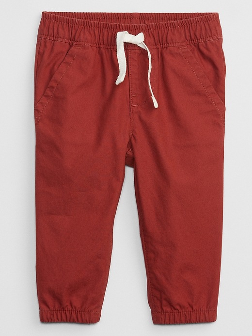 Baby Poplin Pull-On Joggers with Washwell