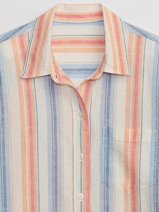 Linen-Blend Multi Sheer Shirt♡ LINEN BLEND SHIRT - White | ZARA United States
