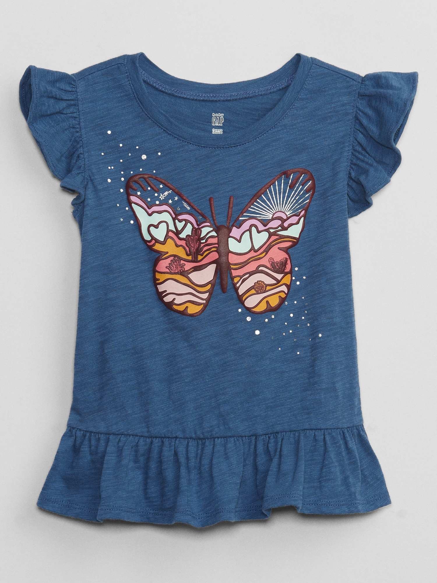 Toddler 3D Graphic Peplum T-Shirt