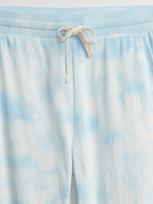 Image number 4 showing, Tie-Dye Straight Leg French Terry Crop Pants