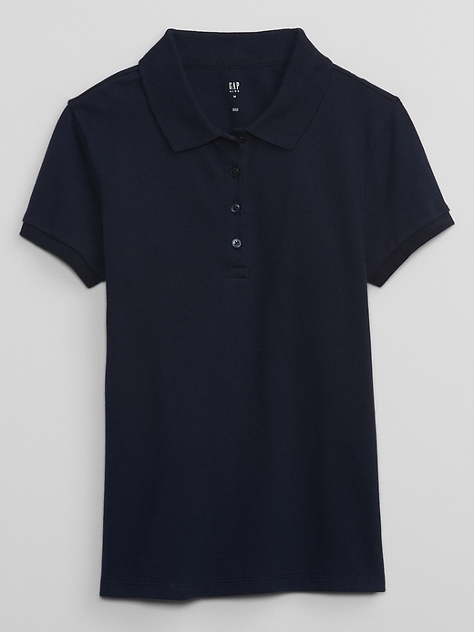 View large product image 1 of 1. Kids Uniform Stretch Pique Polo Shirt