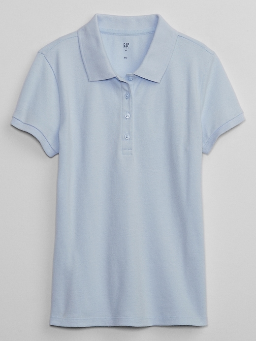 View large product image 1 of 1. Kids Uniform Stretch Pique Polo Shirt