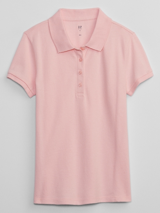 View large product image 1 of 1. Kids Uniform Stretch Pique Polo Shirt