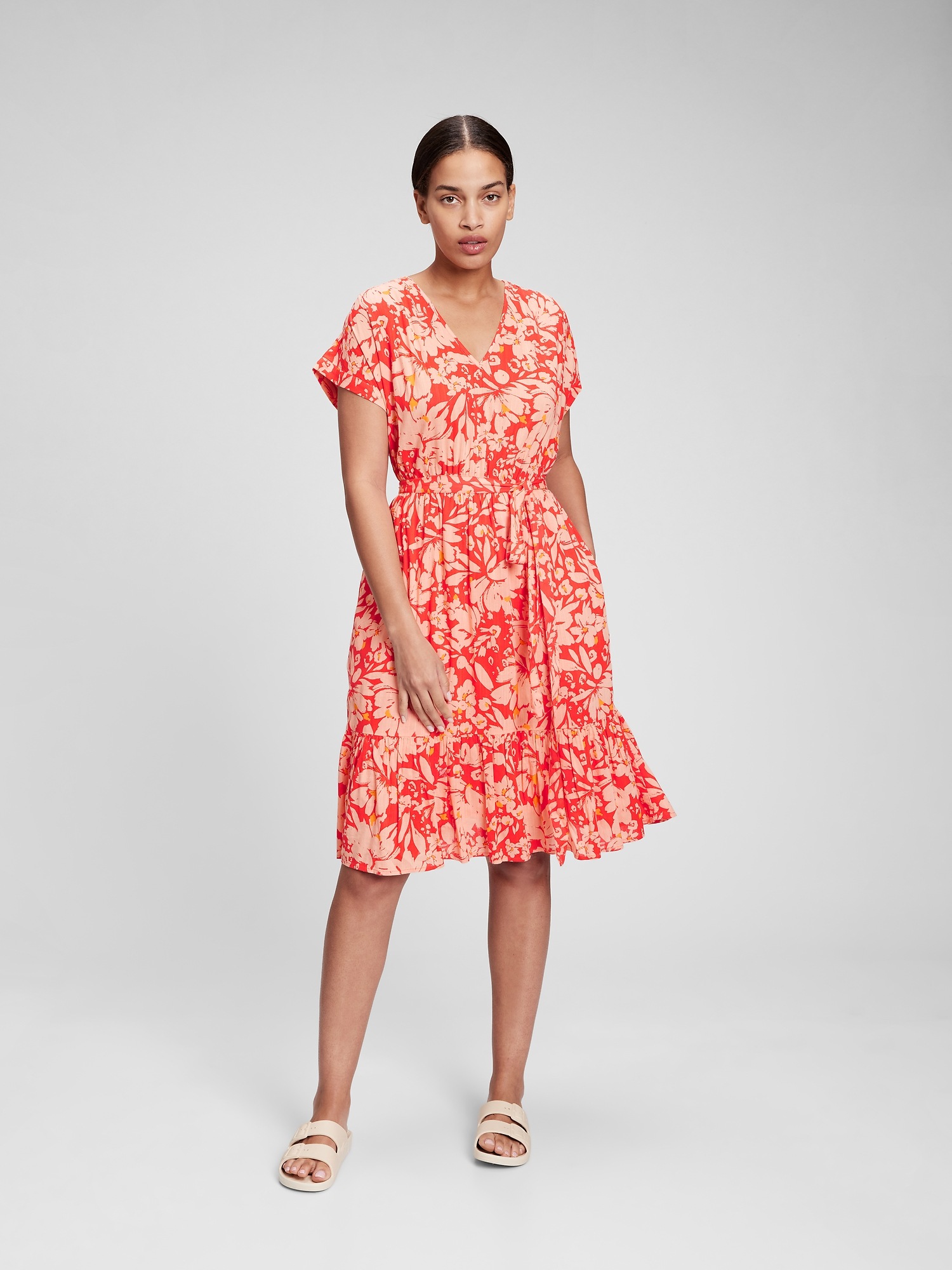 v neck frock